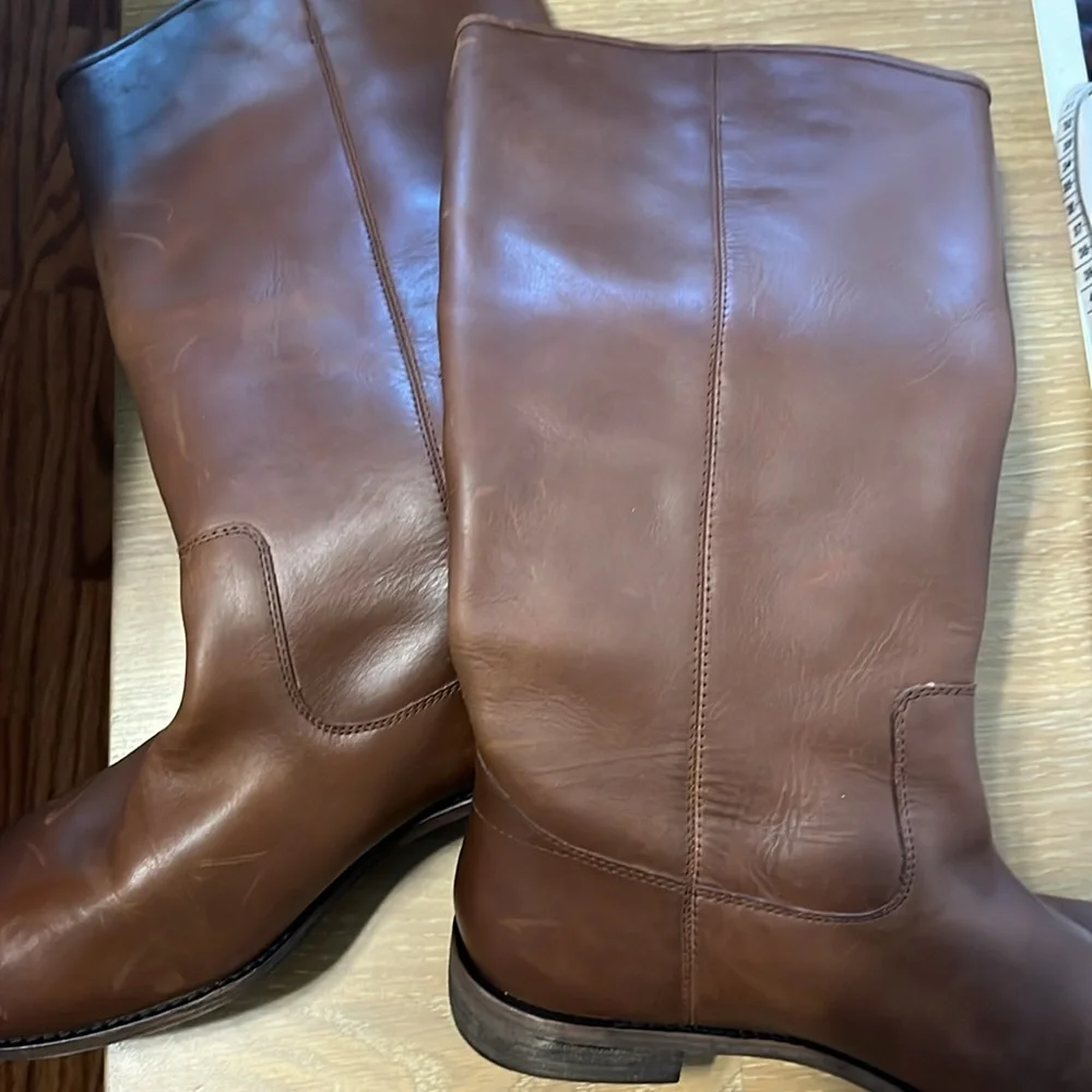 Frye Melissa Classic Women's Tall Leather Riding Boots - Brown size 10 NWOB